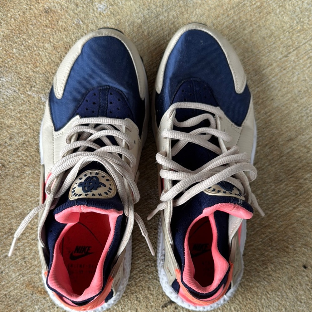 Nike Blue and Cream Sneakers